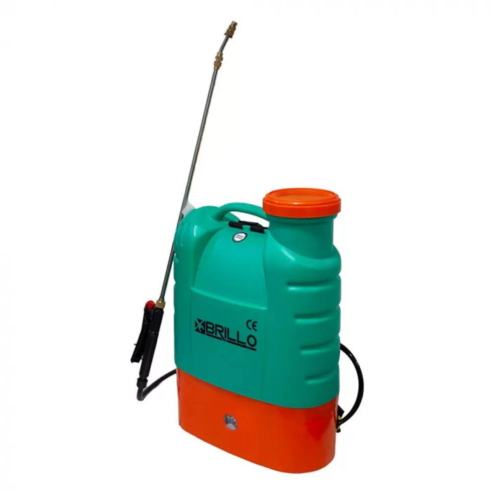 Pompa stropit gradina electrica Brillo, 16 litri, acumulator, 5.5 bar, regulator, lance 85 cm, 4 duze [4]