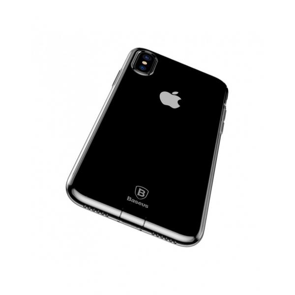 Carcasa protectie spate din gel TPU cu dopuri anti-praf pentru iPhone X 5.8 inch - amipus.ro [2]