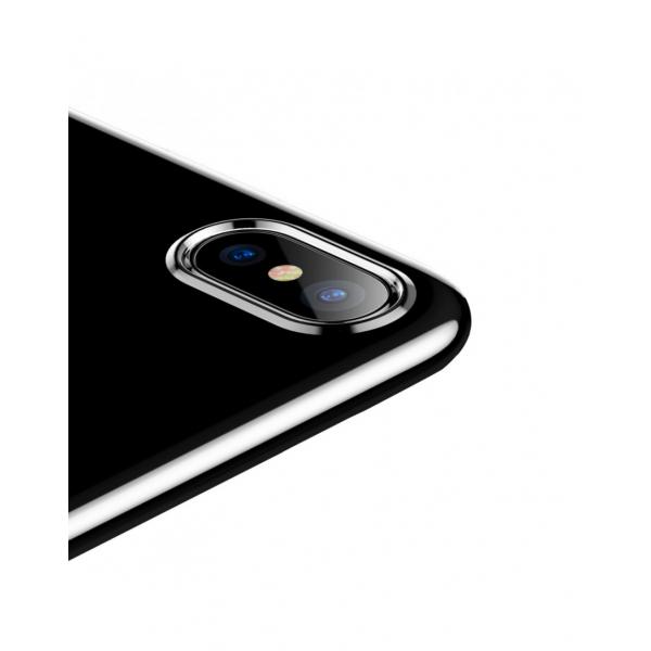 Carcasa protectie spate din gel TPU cu dopuri anti-praf pentru iPhone X 5.8 inch - amipus.ro [4]