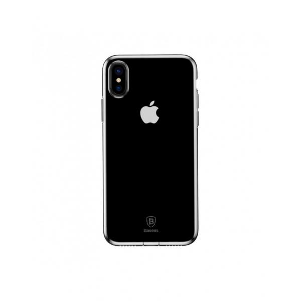 Carcasa protectie spate din gel TPU cu dopuri anti-praf pentru iPhone X 5.8 inch - amipus.ro [1]