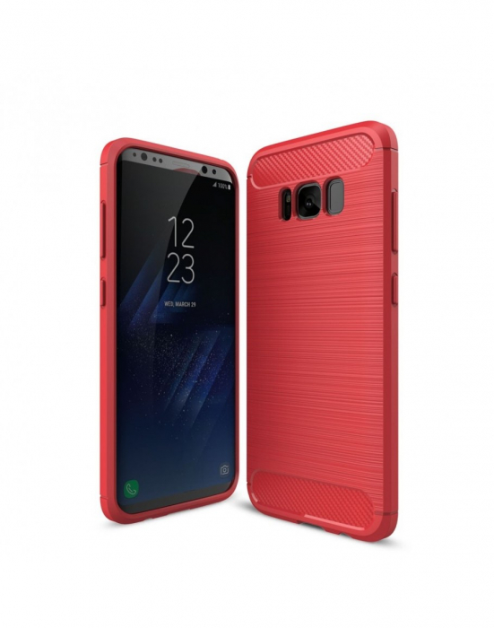Carcasa protectie spate din gel TPU pentru Samsung Galaxy S8+ G955, Rosu [1]
