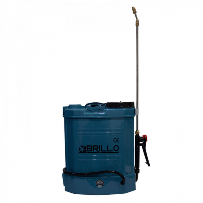 Pompa stropit gradina electrica Brillo, 12 litri, acumulator, 5.5 bar, regulator, lance 85 cm, 4 duze [1]