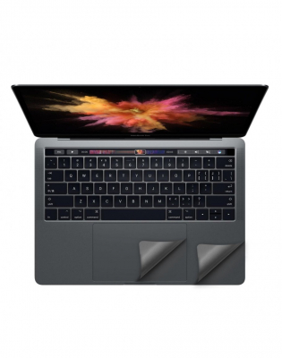Folie protectie palm rest si trackpad aspect aluminiu pentru MacBook Pro 13.3" 2016 / Touch Bar, space grey [0]