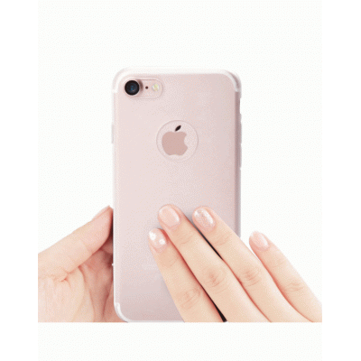 Carcasa protectie spate CAFELE din silicon pentru iPhone 8, rosie [0]