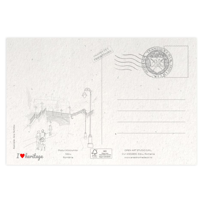 Carte postala Podul Minciunilor, Sibiu [2]