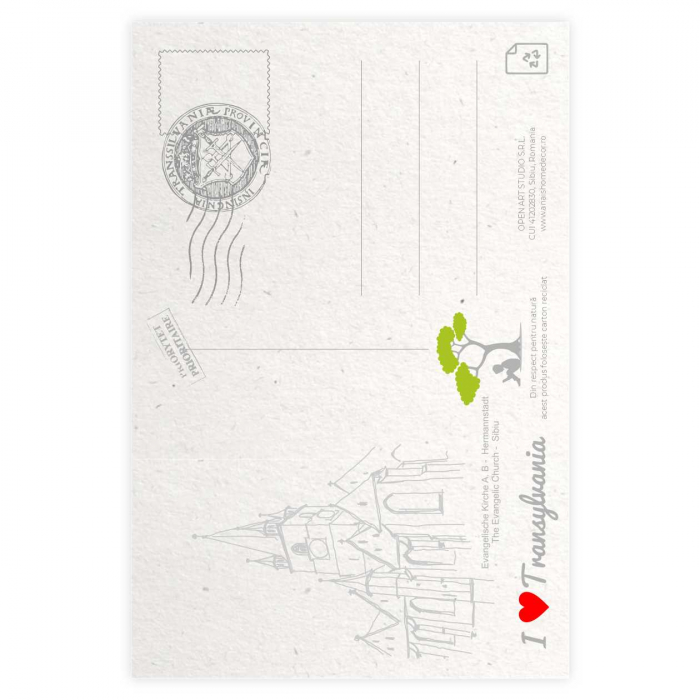 Carte postala Biserica Evanghelica, suvenir Sibiu [2]