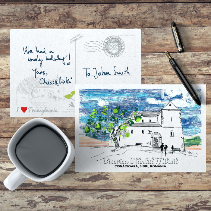 Carte postala Cisnadiaora, Sibiu, suvenir Transilvania [3]