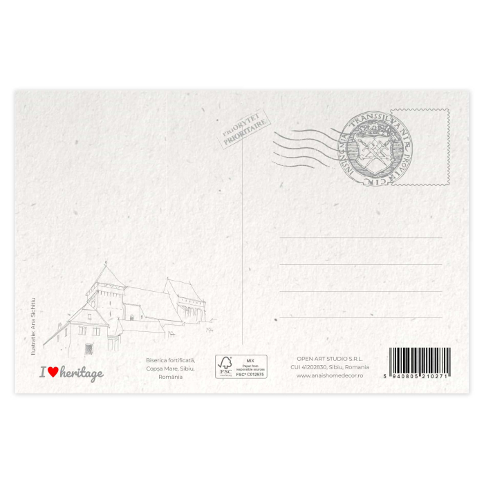 Carte postala Copsa Mare, Sibiu, suvenir Transilvania [2]