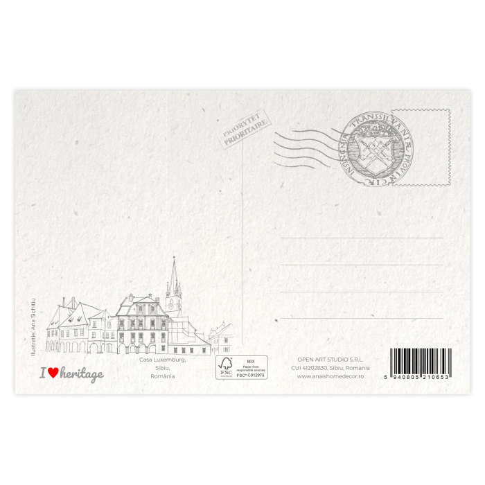 Carte postala Casa Luxemburg, Sibiu [2]