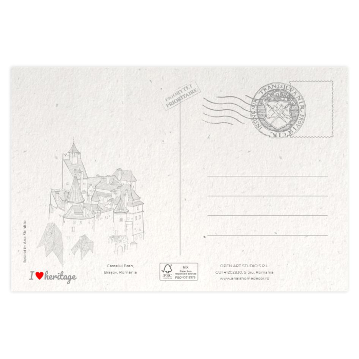 Carte postala  Castelul Bran Brasov [2]