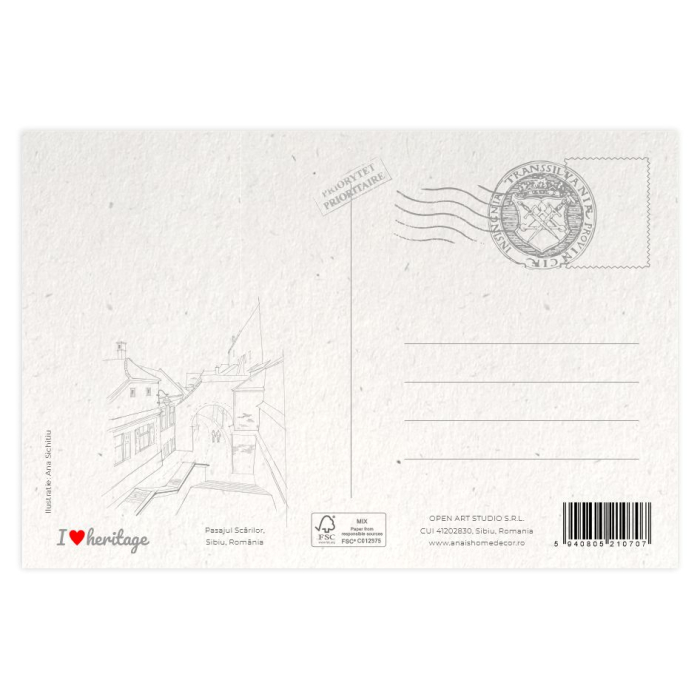 Carte postala Pasajul Scarilor, Sibiu [2]