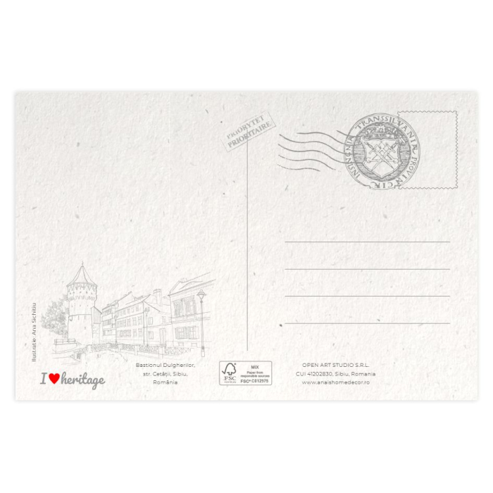 Carte postala Bastionul Dulgherilor, Sibiu [2]