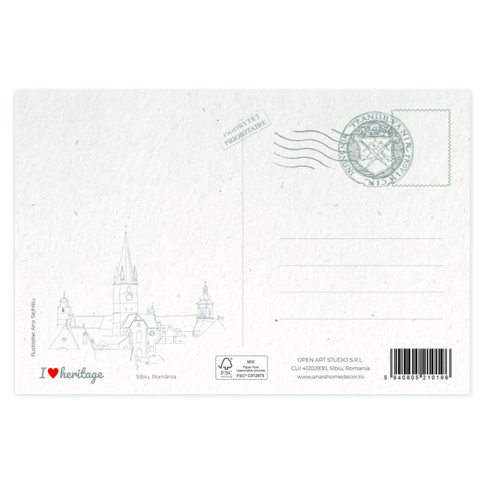 Carte postala Silueta Oras Sibiu [2]
