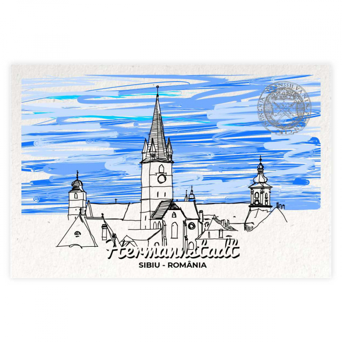Carte postala Silueta Oras Sibiu [1]
