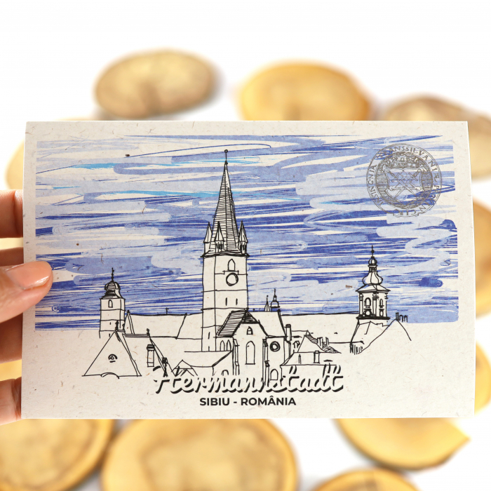 Carte postala Silueta Oras Sibiu [7]