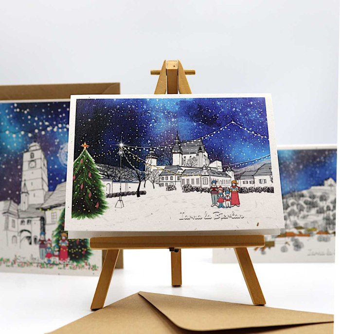 Felicitare de Craciun, Biertan, Sibiu [3]