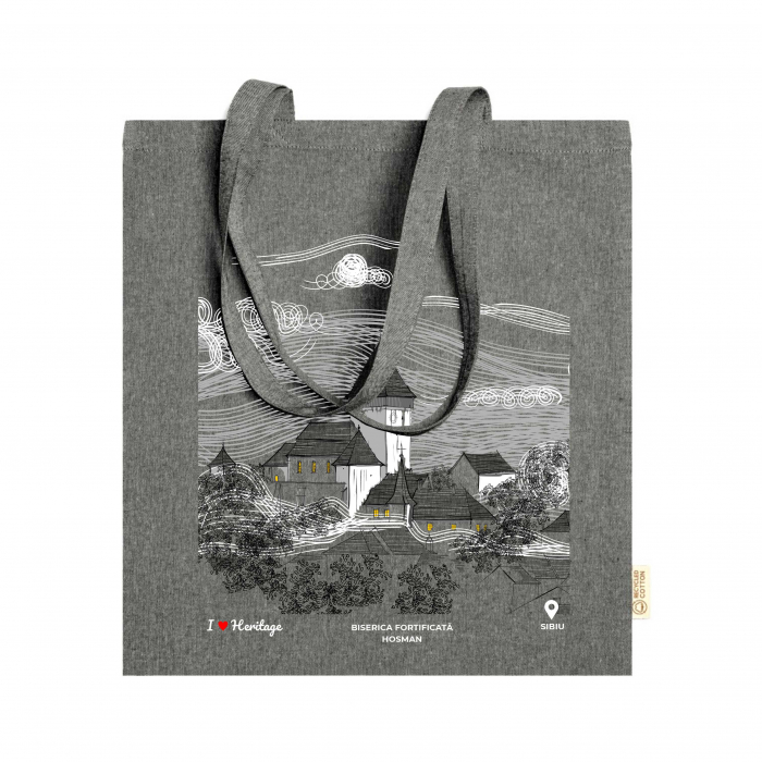 Traistă suvenir din bumbac reciclat | Ilustrație arhitectură | Hosman [2]