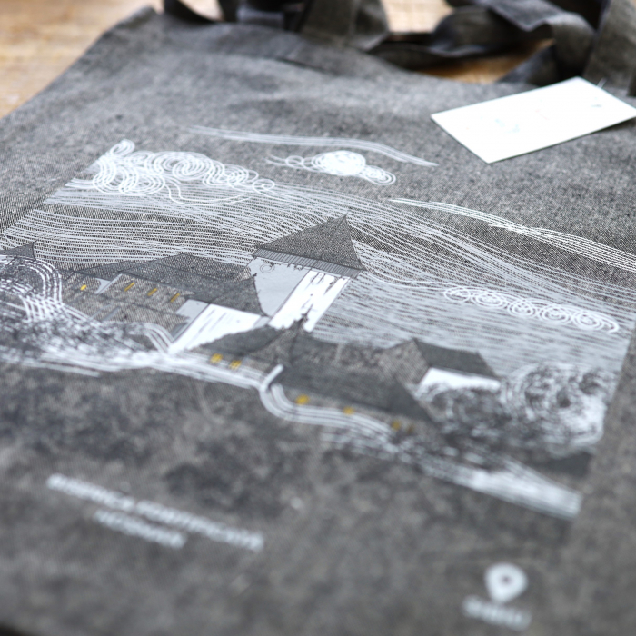 Traistă suvenir din bumbac reciclat | Ilustrație arhitectură | Hosman [3]