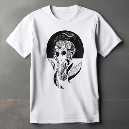 OMMO - Black Widow, Illustrated T-shirt