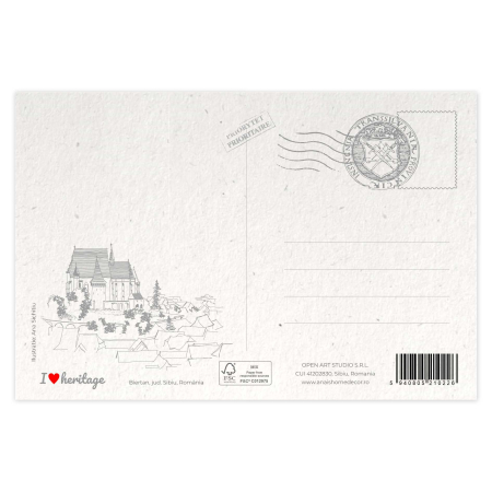 Carte postala Biertan, Sibiu, suvenir Transilvania [1]