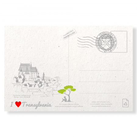 Carte postala Biertan, Sibiu, suvenir Transilvania [1]