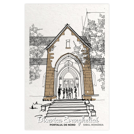 Carti Postale Sibiu - Carte postala Biserica Evanghelica, Sibiu