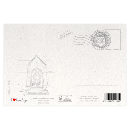 Carte postala Biserica Evanghelica, Sibiu [1]