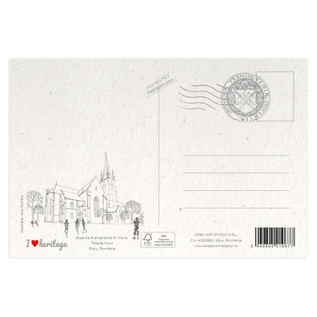 Carte postala Biserica Evanghelica, Sibiu [1]
