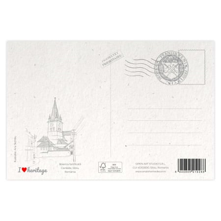 Carte postala Cisnadie, Sibiu, Biserica fortificata [1]