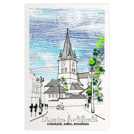 Carti Postale Sibiu - Carte postala Cisnadie, Sibiu, Biserica fortificata