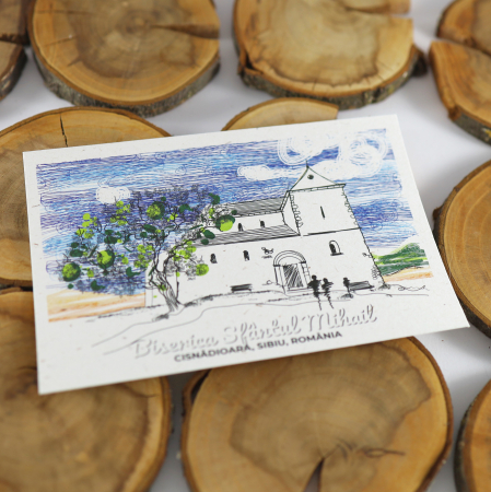 Carte postala Cisnadiaora, Sibiu, suvenir Transilvania [3]