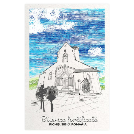 Carti Postale Sibiu - Carte postala Biserica Fortificata Richis, Sibiu