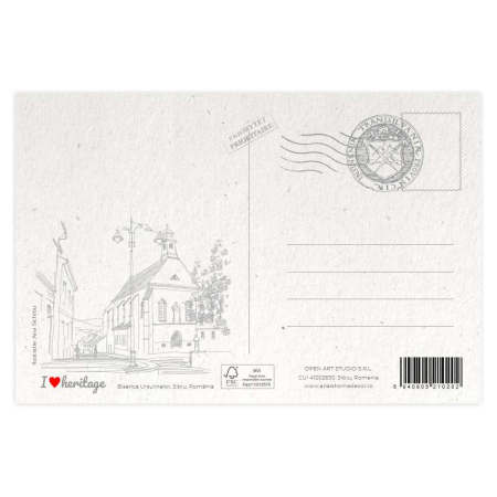 Carte postala model Biserica Ursulinelor, suvenir Sibiu [1]