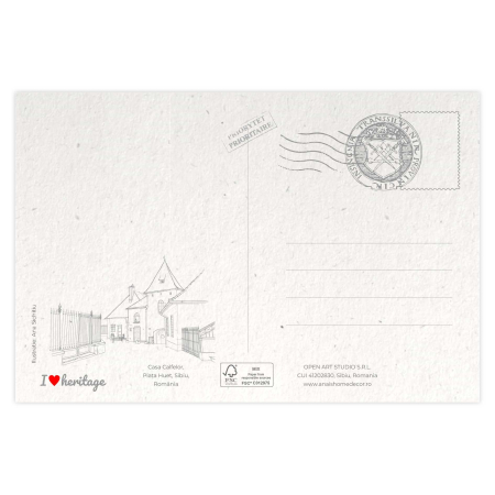 Carte postala Casa Calfelor, piata Huet, Sibiu [1]