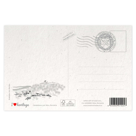Carte postala Cisnadioara, Sibiu, suvenir Transilvania [1]