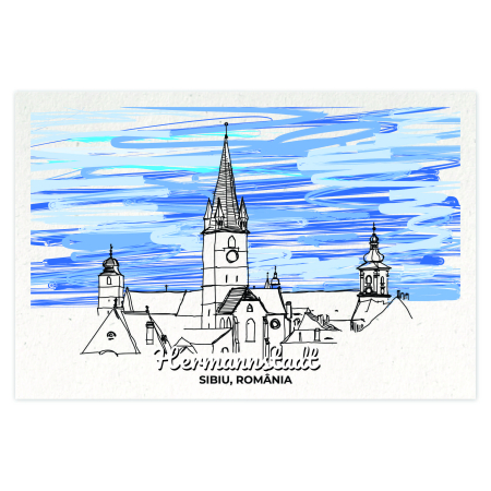 Carti Postale Sibiu - Carte postala Silueta Oras Sibiu