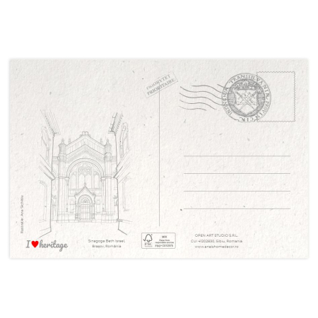 Carte postală, Sinagoga Beth Israel, Brașov [1]