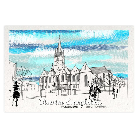 Carti Postale Sibiu - Carte postala Biserica Evanghelica, Sibiu