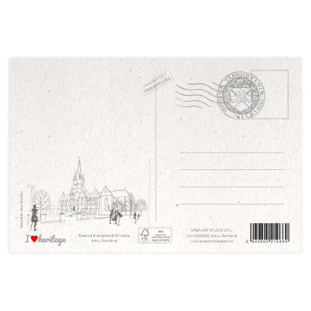 Carte postala Biserica Evanghelica, Sibiu [1]