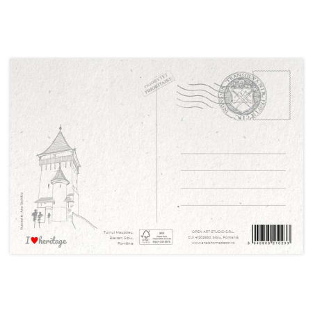 Carte postala Biertan, Sibiu, suvenir Transilvania [1]