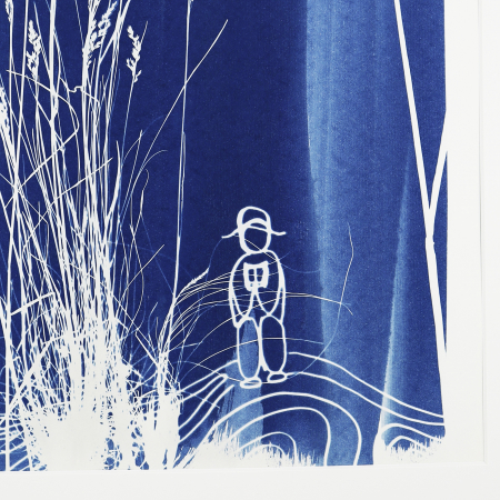 Cyanotype art, Read the Grass [2]