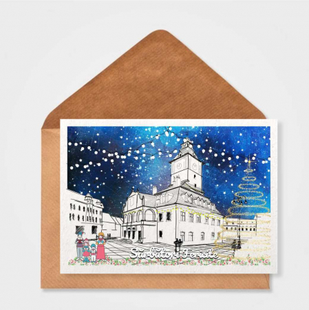 Felicitari de iarna - Felicitare de Craciun, Brasov, Casa Sfatului
