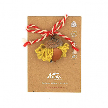 Mărțișor din lână românească | Fata Ghinda [1]