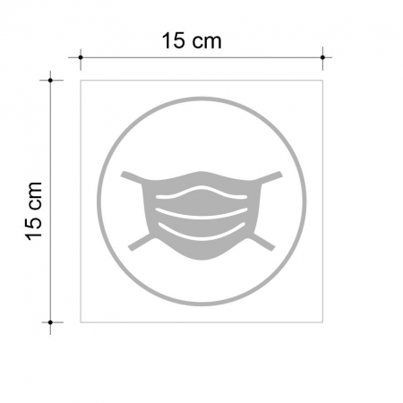 Sticker informativ Poarta Masca, 15x15cm [2]