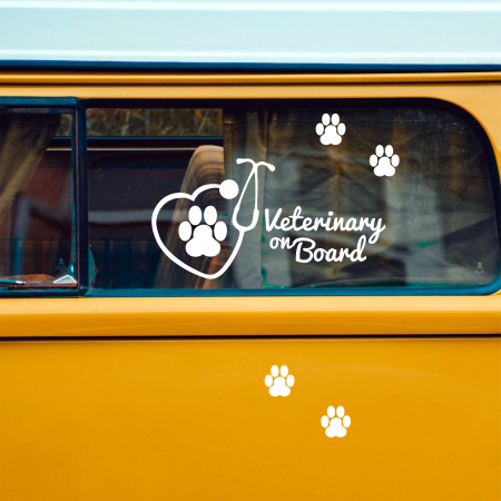 Sticker Auto Veterinary on board [9]