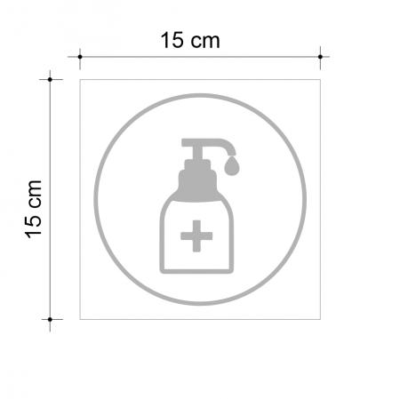 Sticker informativ Dezinfectant, 15x15cm [2]