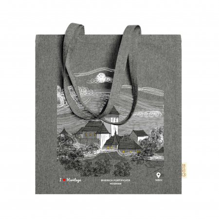 Traistă suvenir din bumbac reciclat | Ilustrație arhitectură | Hosman [1]