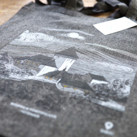 Traistă suvenir din bumbac reciclat | Ilustrație arhitectură | Hosman [2]