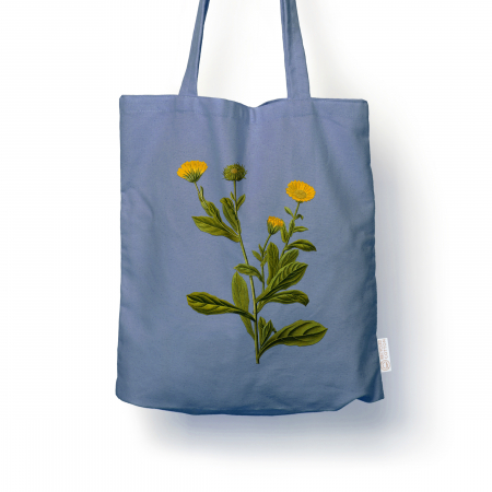 Sacose ilustratie botanica vintage - Sacosa bumbac reciclat | Galbenele | Anais