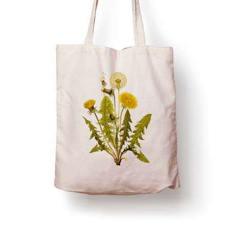 Sacose ilustratie botanica vintage - Sacosa bumbac reciclat | Papadie | Anais